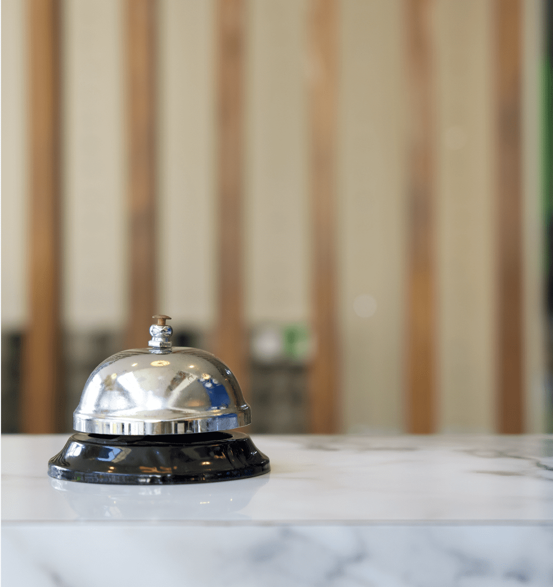 Hotel bell on a counter